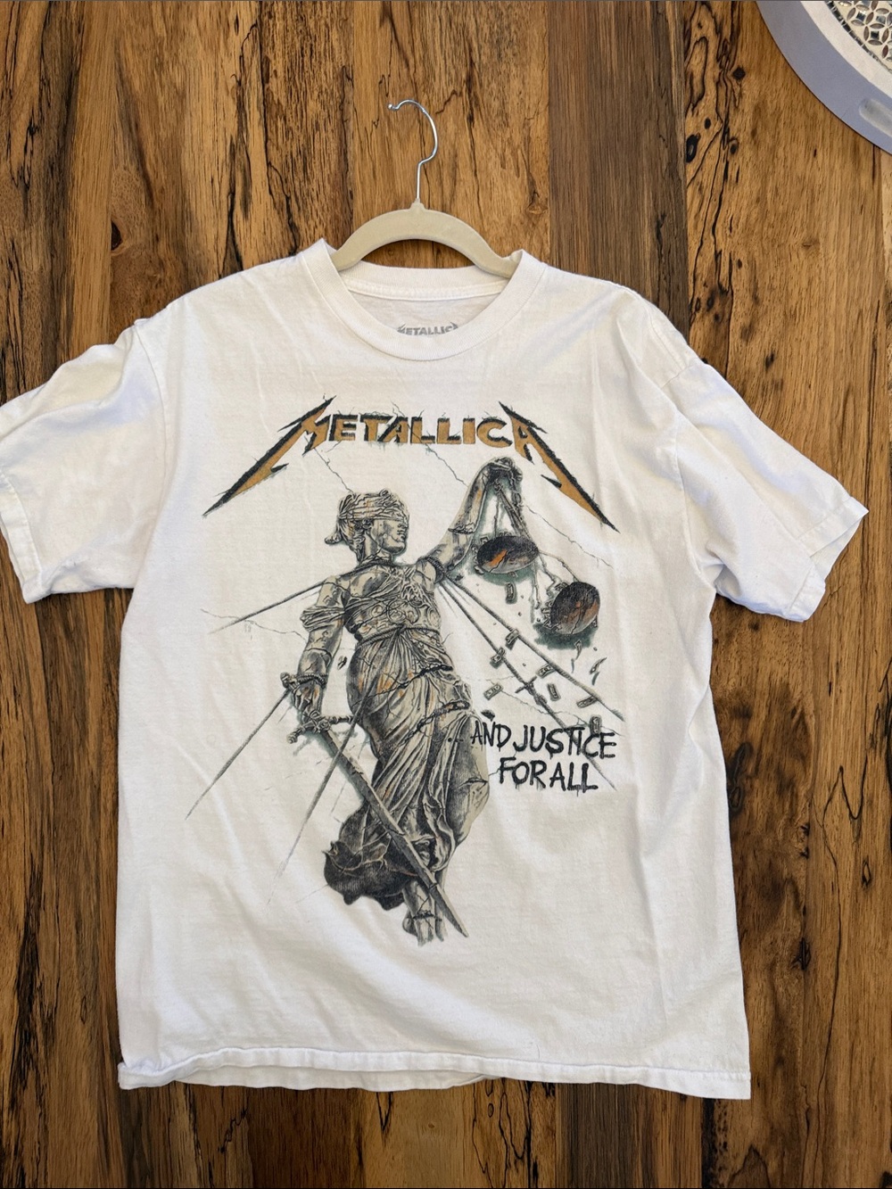 Metallica '...And Justice for All' White Graphic Tee